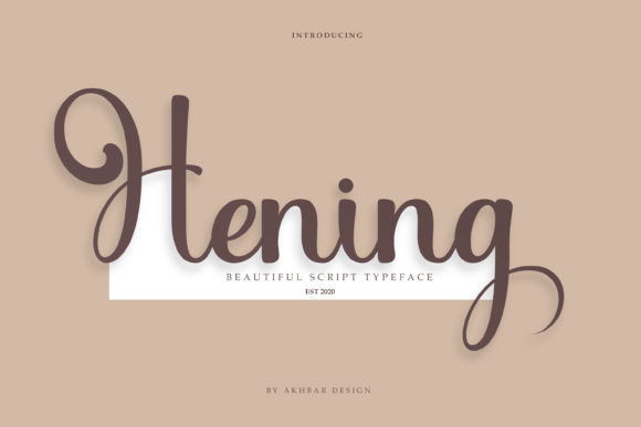 Hening: A Handwritten Font for Creative Makers