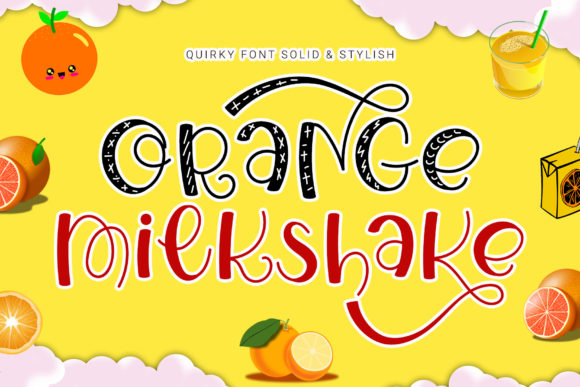 Orange Milkshake Font for Professional Branding