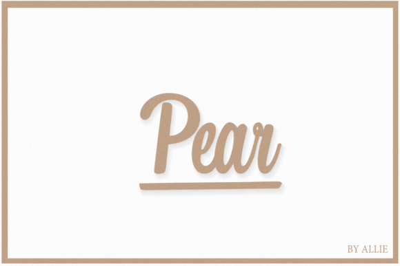 Pear Script Font Review for Design Projects