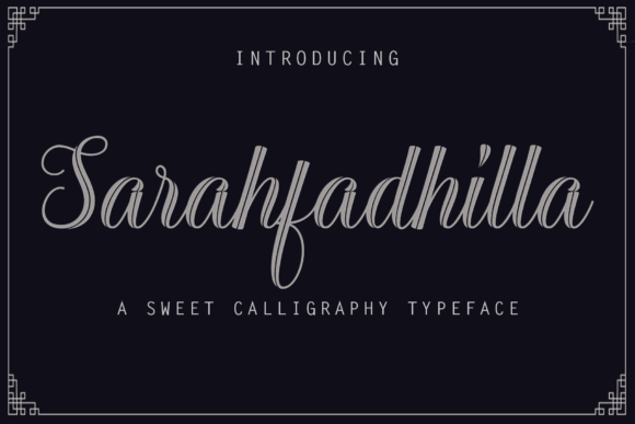 Sarahfadhilla Font for Digital Marketing