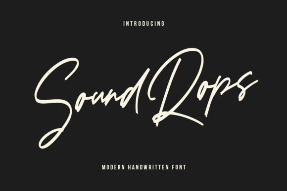 Soundrops: A Handwritten Font with Classic Charisma